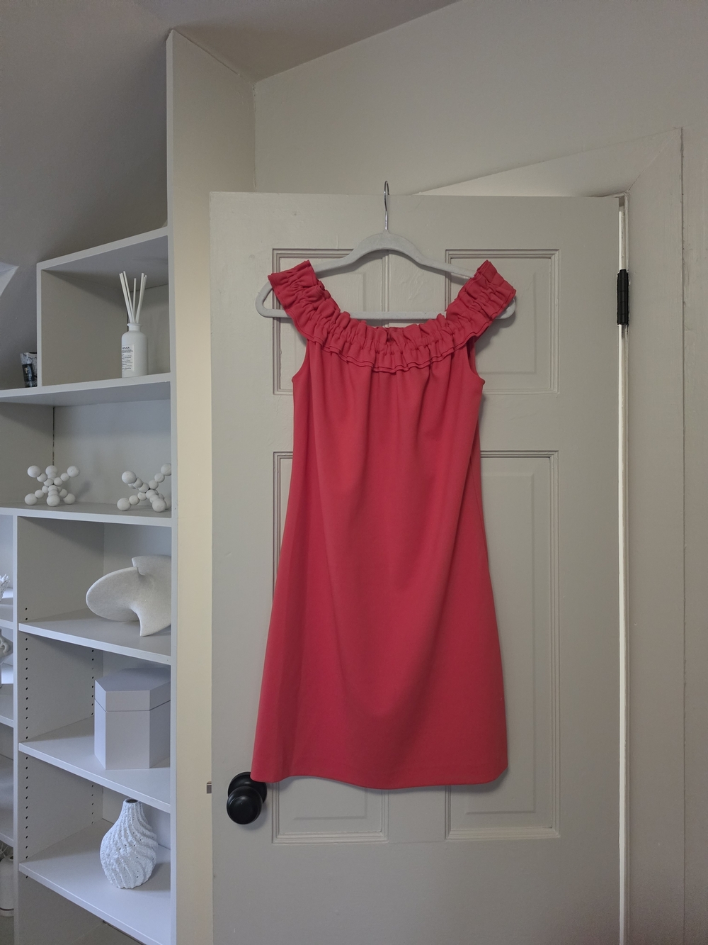 Trina Turk 8 Ruffle-Neck Dress